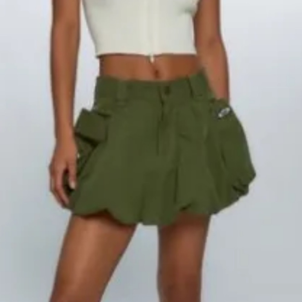 X-girl balloon cargo bubble mini skirt